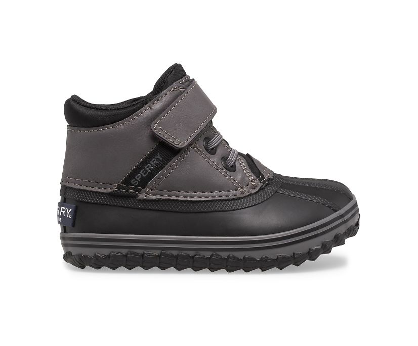 Botas Sperry Bowline Storm Junior Negras Gris | JEZSLW602