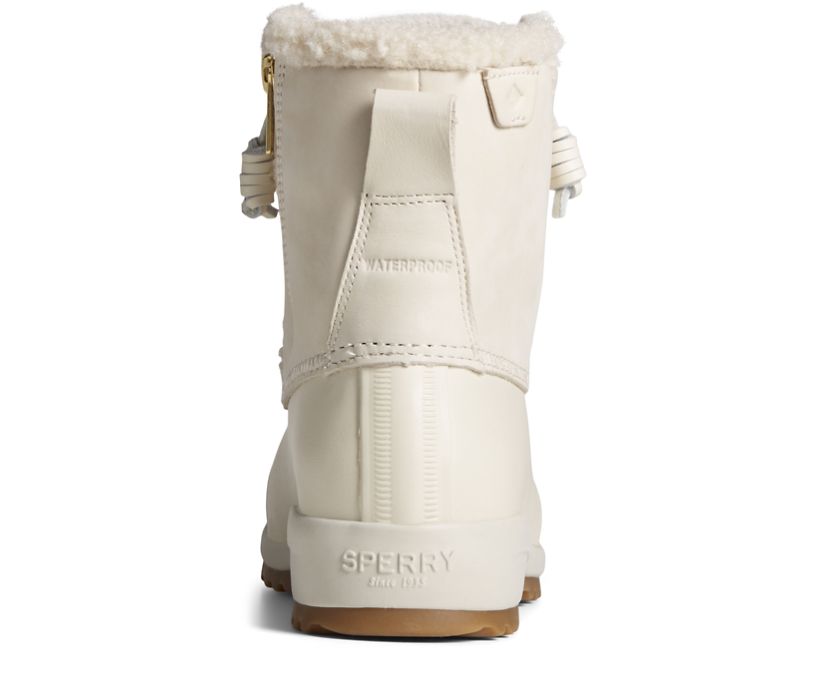 Botas Sperry Maritime Repel Teddy Trim Snow Blancas | KZATMO790