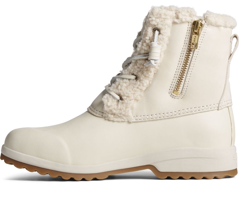 Botas Sperry Maritime Repel Teddy Trim Snow Blancas | KZATMO790