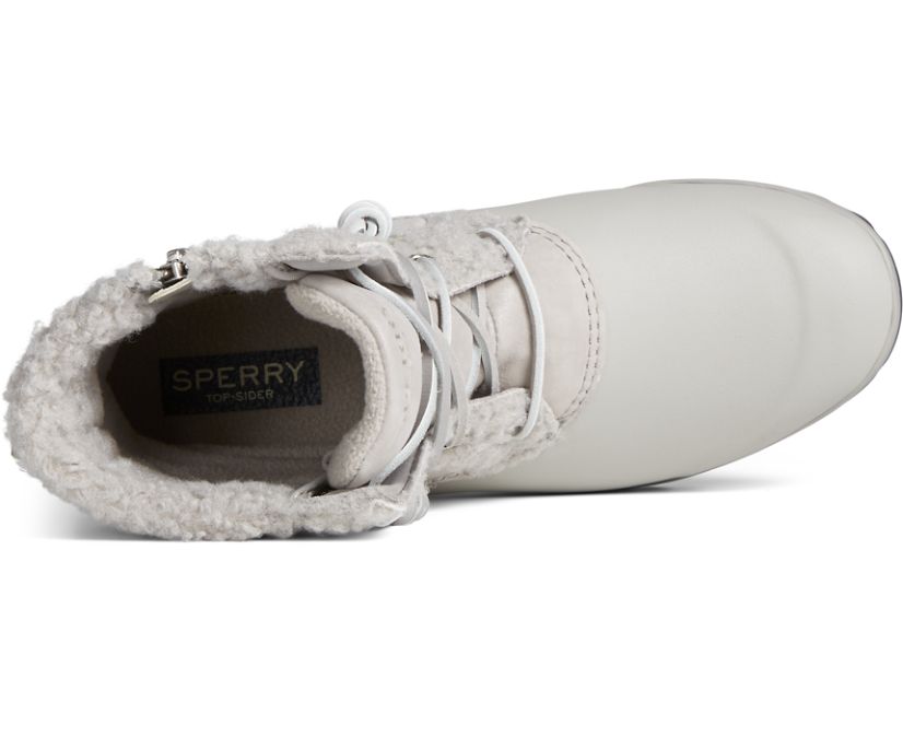 Botas Sperry Maritime Repel Teddy Trim Snow Gris | VCUFTX908