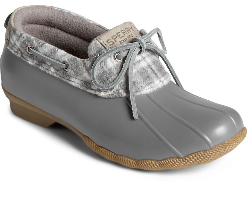 Botas Sperry Saltwater 1-Eye Plaid Lana Gris | OYGVWE495