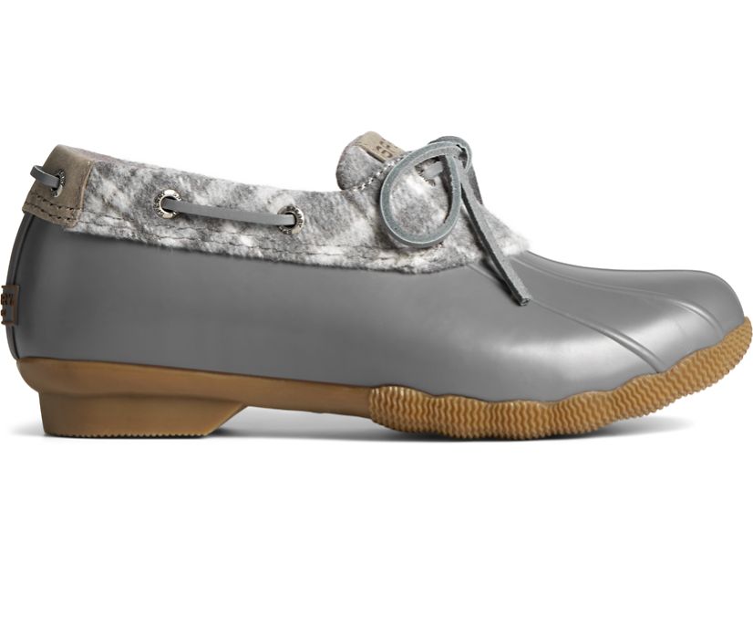 Botas Sperry Saltwater 1-Eye Plaid Lana Gris | OYGVWE495