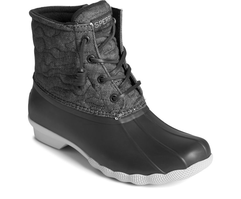 Botas Sperry Saltwater Acolchado Camo Negras | CORTPV129