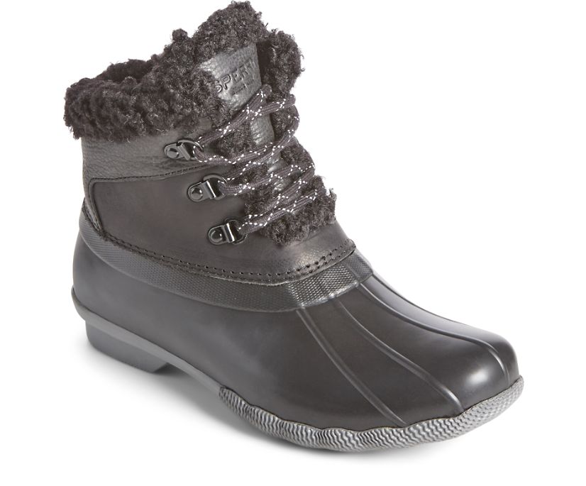 Botas Sperry Saltwater Alpine Cuero Negras | WDCFUJ598