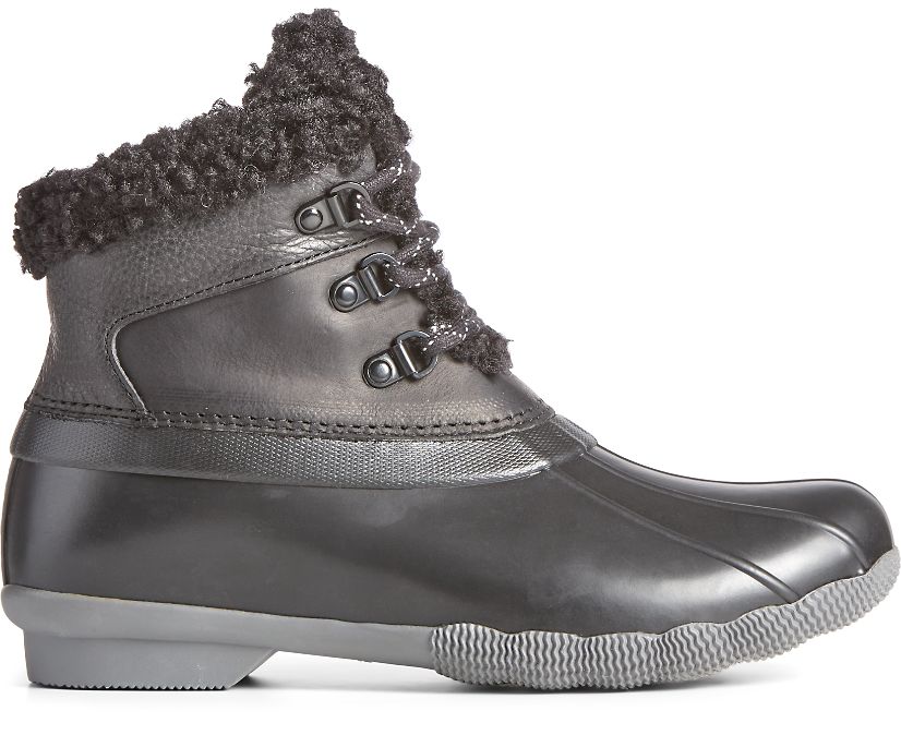 Botas Sperry Saltwater Alpine Cuero Negras | WDCFUJ598