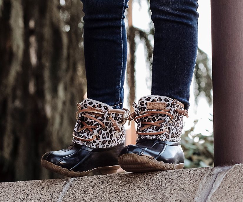 Botas Sperry Saltwater Animal Negras | FJALPI469