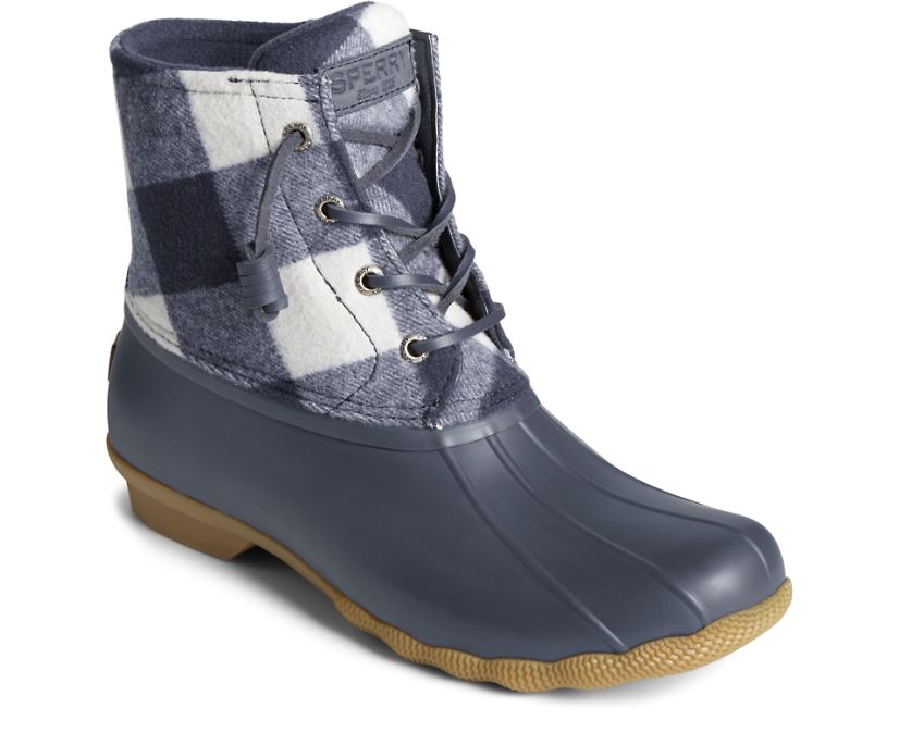 Botas Sperry Saltwater Buffalo Check Azul Marino | ASUGYK276