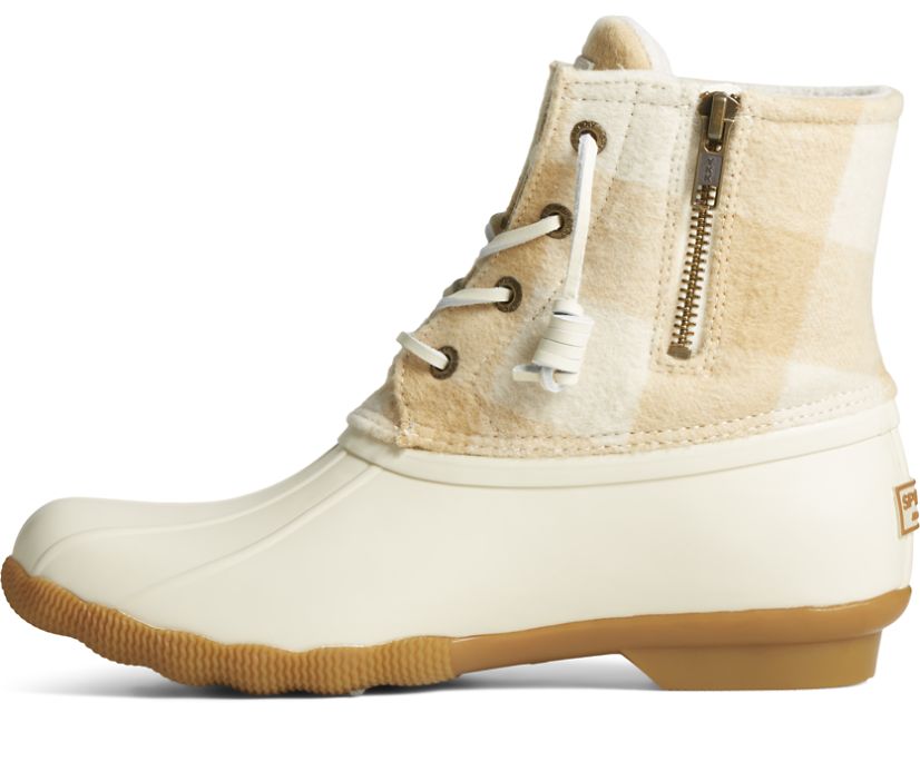 Botas Sperry Saltwater Buffalo Check Blancas | LCVDGH138