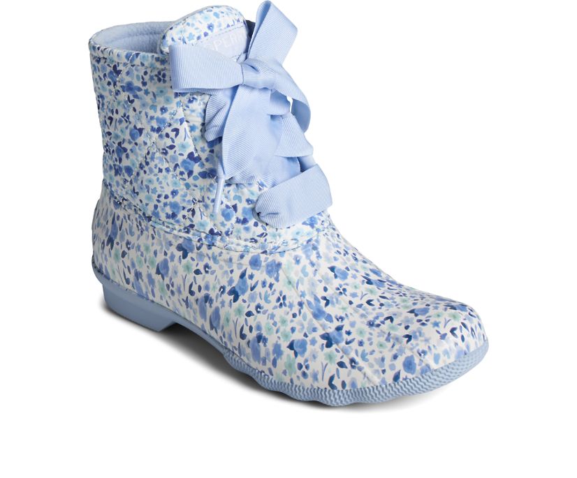 Botas Sperry Saltwater Floral Azules | MBYGLX189