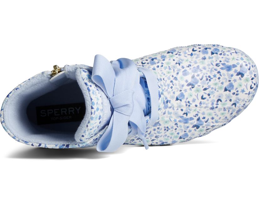 Botas Sperry Saltwater Floral Azules | MBYGLX189