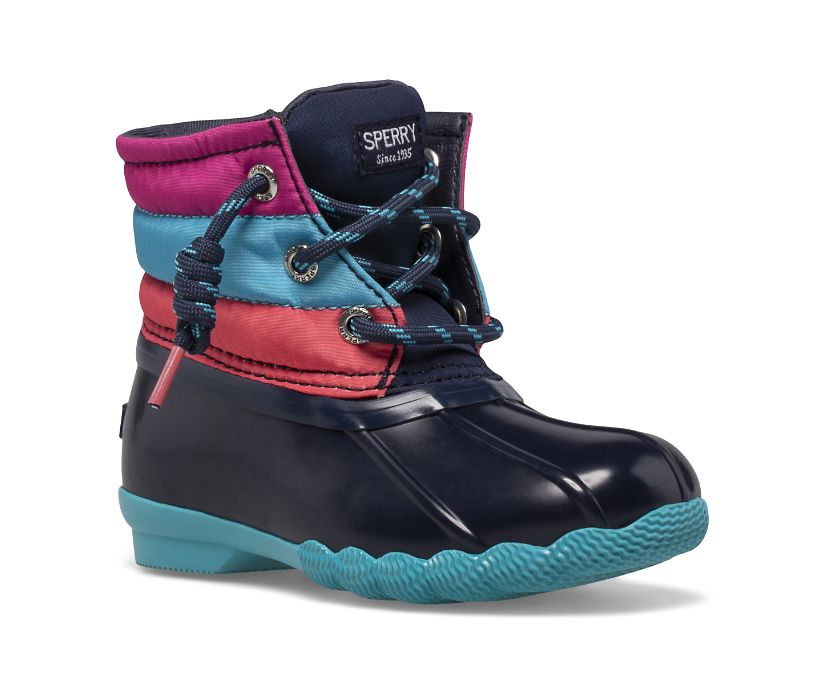 Botas Sperry Saltwater Junior Azul Marino Multicolor | XAYPKG804