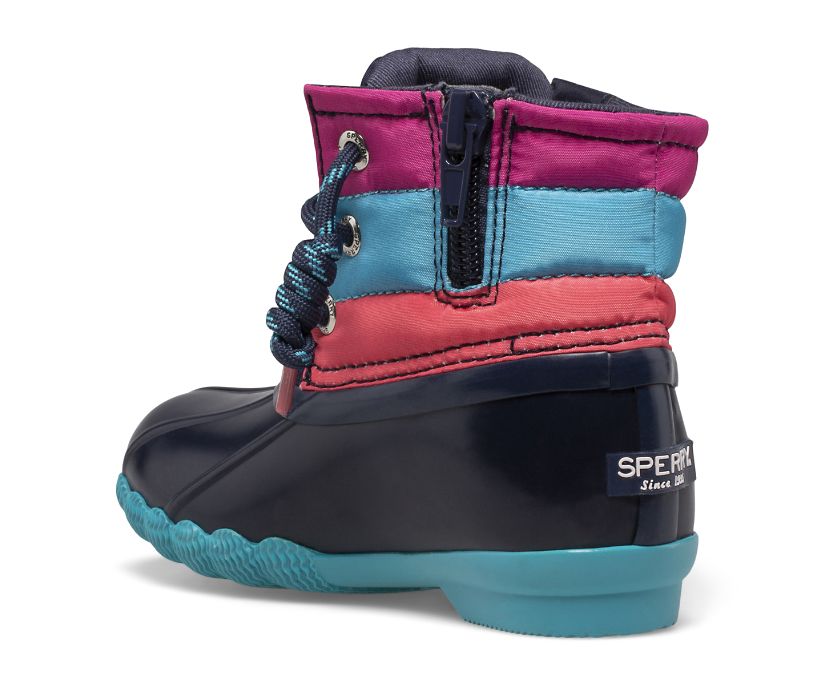 Botas Sperry Saltwater Junior Azul Marino Multicolor | XAYPKG804