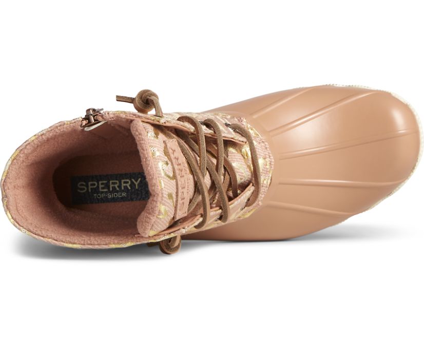 Botas Sperry Saltwater Metallic Jacquard Rosas | SWJBRV987