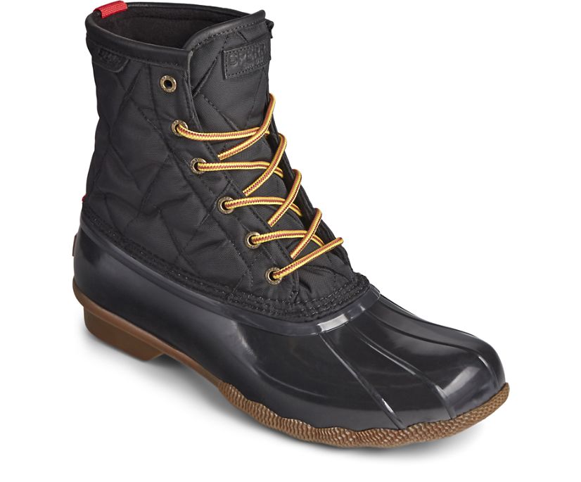 Botas Sperry Saltwater Nylon Negras | QHCERP413