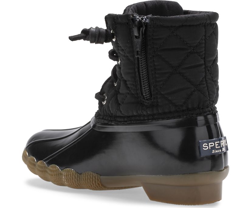 Botas Sperry Saltwater Nylon Quilt Negras | WPFGDH421