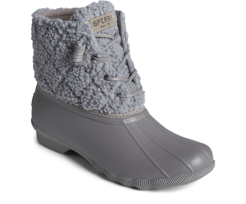 Botas Sperry Saltwater Sherpa Gris | RUPHOG417