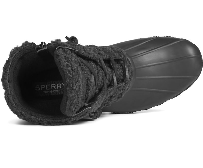 Botas Sperry Saltwater Sherpa Negras | VWOFCN027