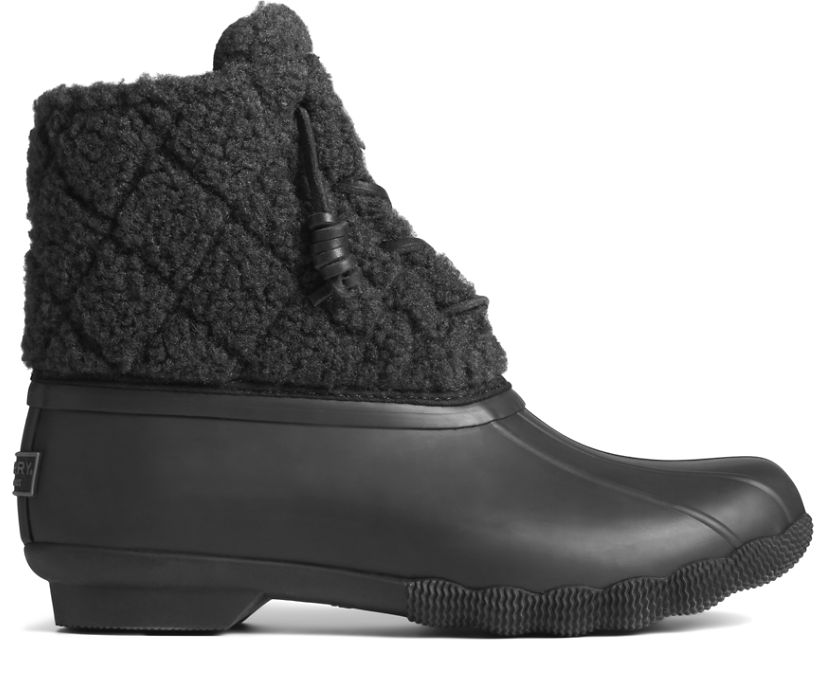 Botas Sperry Saltwater Sherpa Negras | VWOFCN027