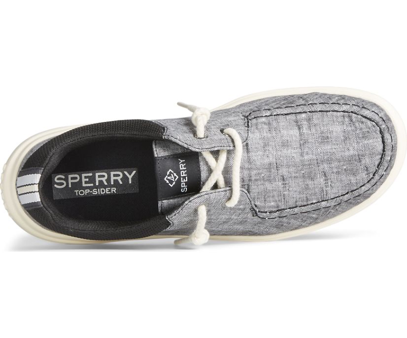 Loafers Sperry Captain's Moc Chambray Negras | NOTGEC839