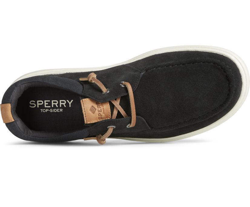 Loafers Sperry Captain's Moc Suede Slip On Negras | QPMFCD172