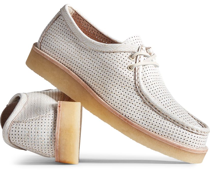 Loafers Sperry Cloud Captain's Wave Print Oxford Beige | GMOSAU978