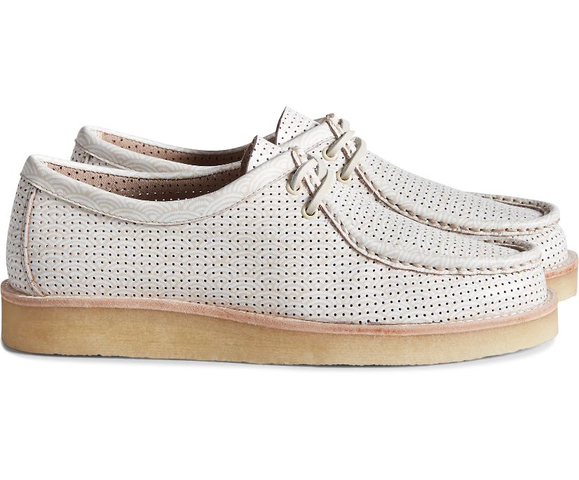 Loafers Sperry Cloud Captain\'s Wave Print Oxford Beige | GMOSAU978