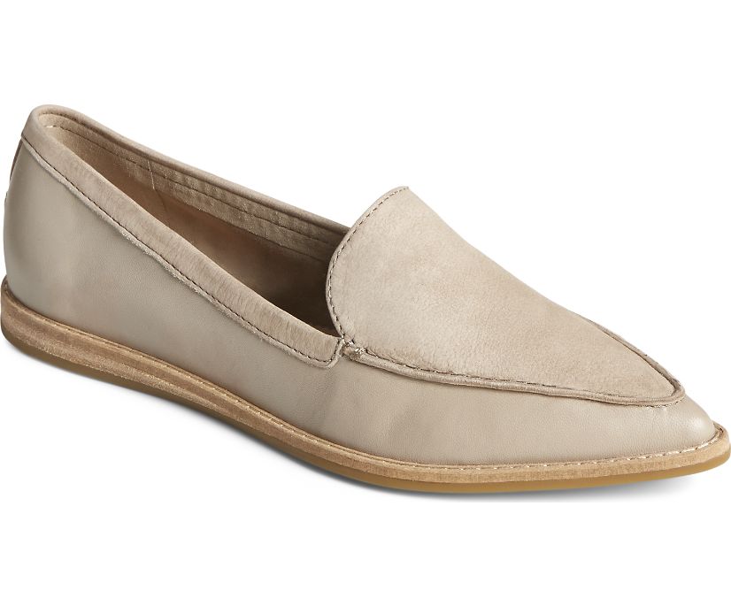 Loafers Sperry Saybrook Tonal Cuero Slip On Gris Marrones | GLHMNT213