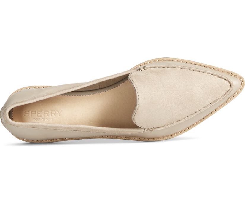 Loafers Sperry Saybrook Tonal Cuero Slip On Gris Marrones | GLHMNT213