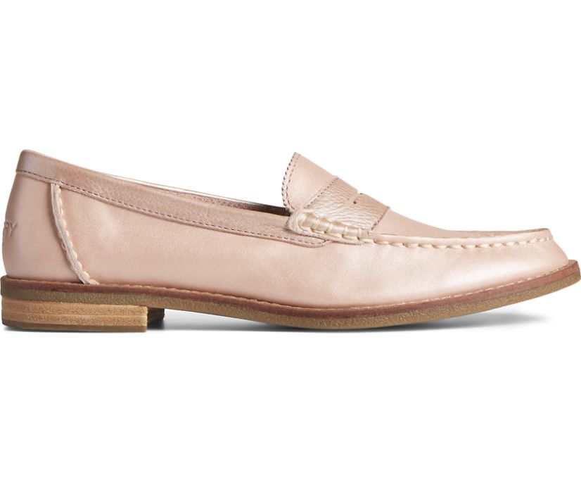 Loafers Sperry Seaport Penny Pearlized Rosas | SXUDFE420