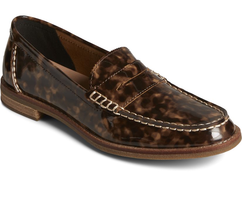 Loafers Sperry Seaport Penny Tortoise Cuero Marrones | ALCZKQ062