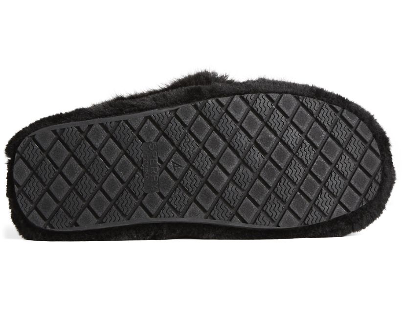 Pantuflas Sperry Cape May Cross Strap Negras | QBWFNJ819