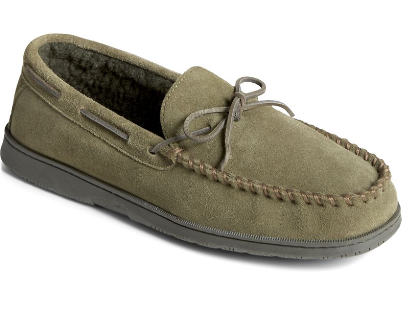 Pantuflas Sperry Doyle Moc 1-Eye Verde Oliva | GULCWS406