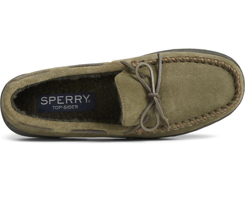 Pantuflas Sperry Doyle Moc 1-Eye Verde Oliva | GULCWS406