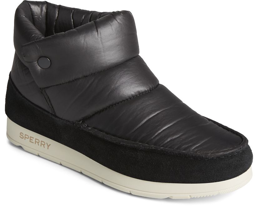 Pantuflas Sperry Moc-Sider Nylonie Negras | VOKDNI430