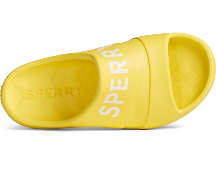 Sandalias Sperry Float Slide Logo Amarillo | HOVEIS264