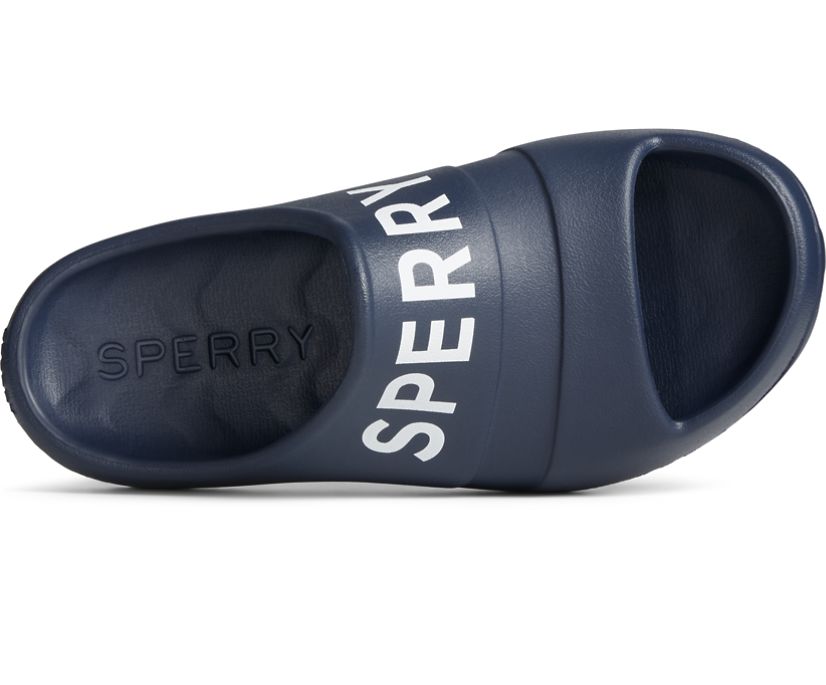 Sandalias Sperry Float Slide Logo Azul Marino | LYDZMC756