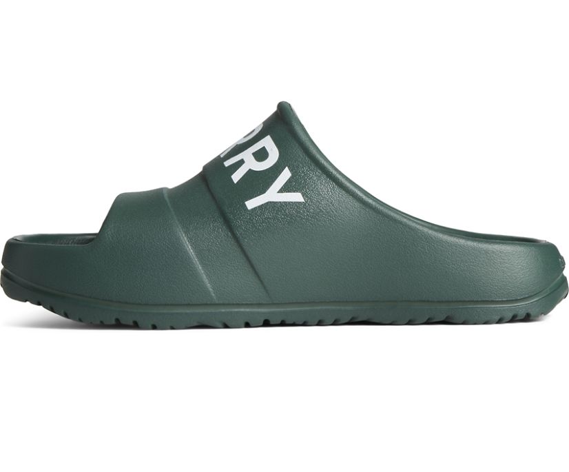 Sandalias Sperry Float Slide Logo Verde | DWOKVU421