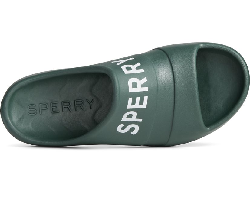 Sandalias Sperry Float Slide Logo Verde Oliva | VYOLQF836