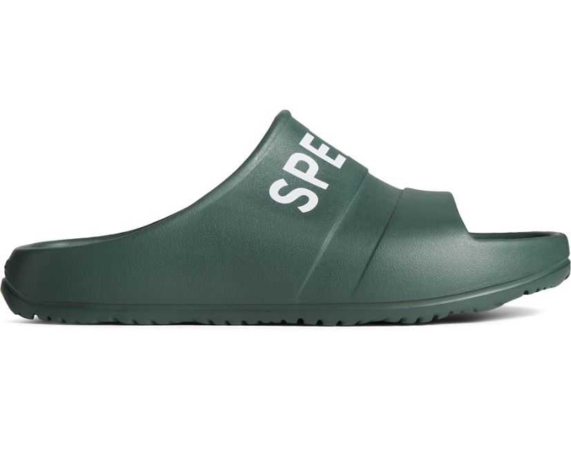 Sandalias Sperry Float Slide Logo Verde Oliva | VYOLQF836