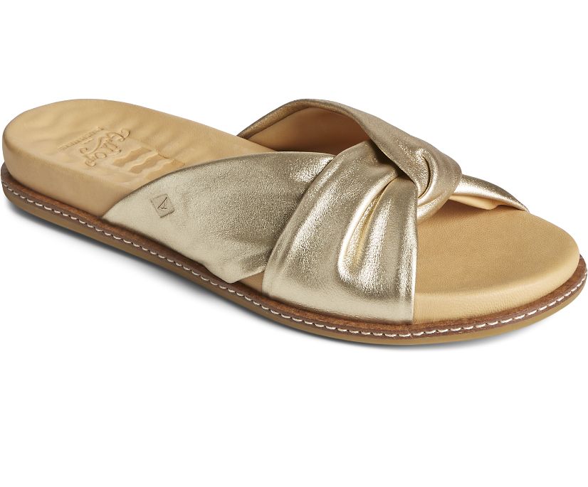 Sandalias Sperry Gold Cup Waveside PLUSHWAVE Cross Slide Doradas | PUSNAW327