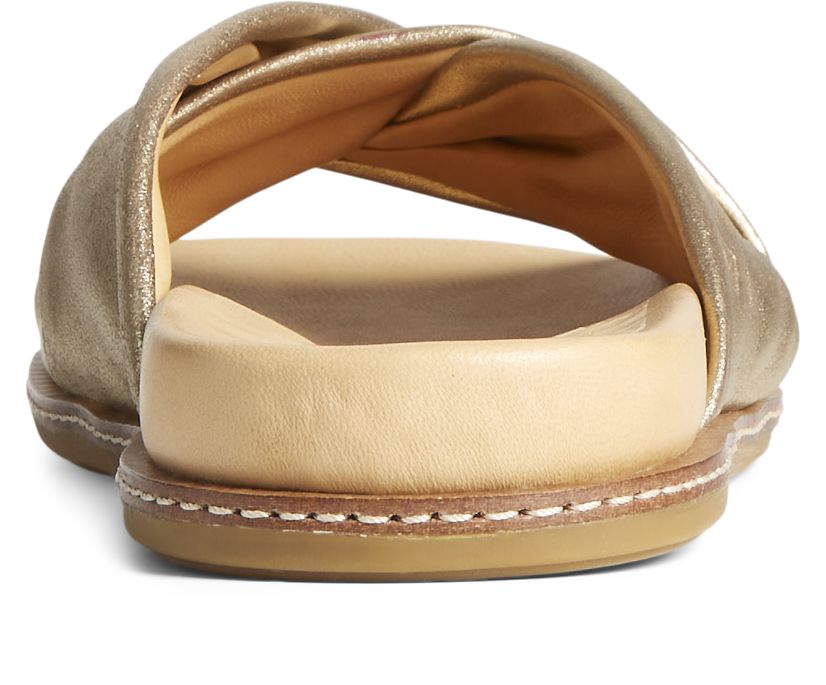 Sandalias Sperry Gold Cup Waveside PLUSHWAVE Cross Slide Doradas | PUSNAW327