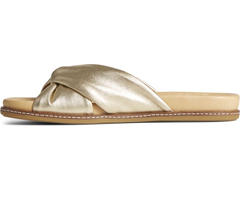 Sandalias Sperry Gold Cup Waveside PLUSHWAVE Cross Slide Doradas | PUSNAW327