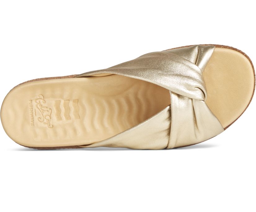 Sandalias Sperry Gold Cup Waveside PLUSHWAVE Cross Slide Doradas | PUSNAW327