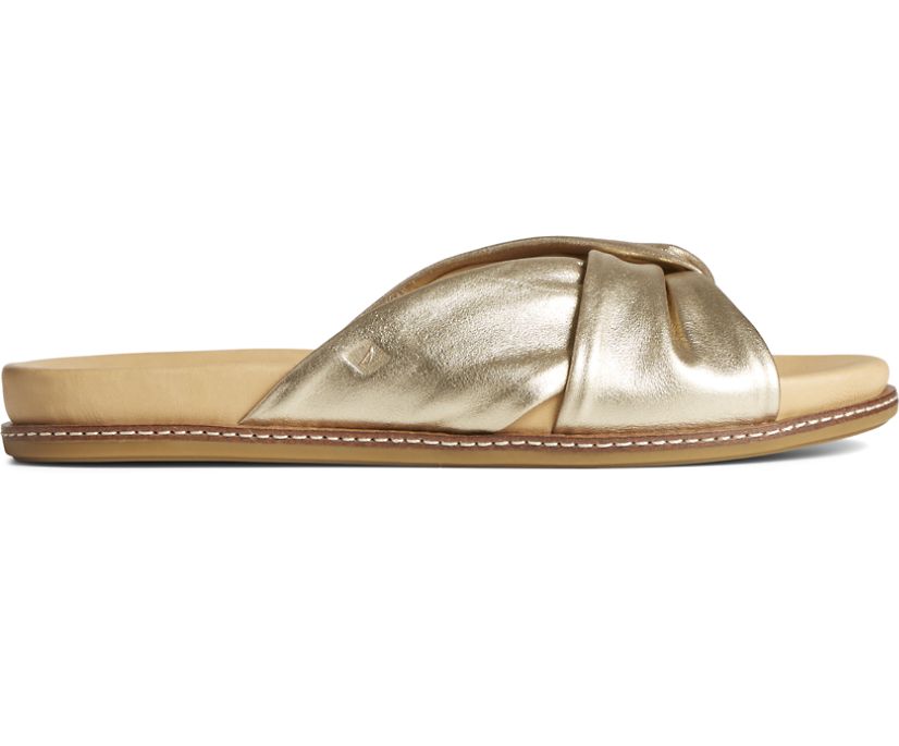 Sandalias Sperry Gold Cup Waveside PLUSHWAVE Cross Slide Doradas | PUSNAW327