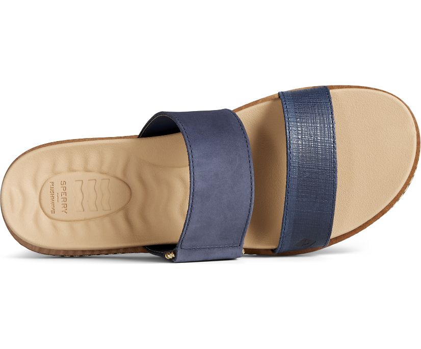 Sandalias Sperry Waveside PLUSHWAVE Slide Azul Marino | QBREUV021