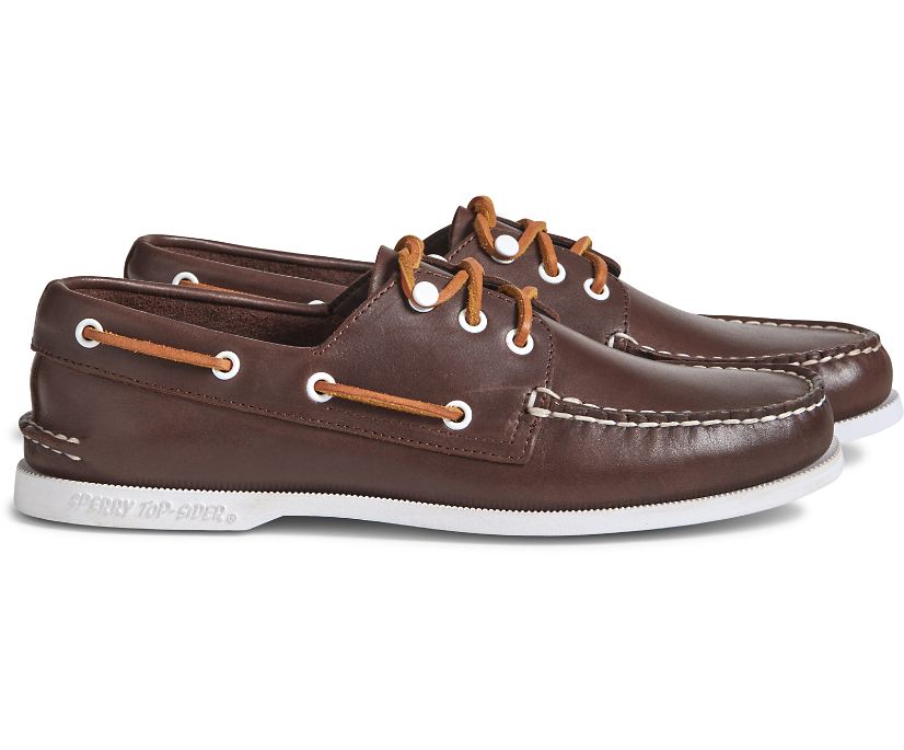 Zapatillas Sperry Cloud Authentic Original 3-Eye Cuero Marrones | PNASYV549