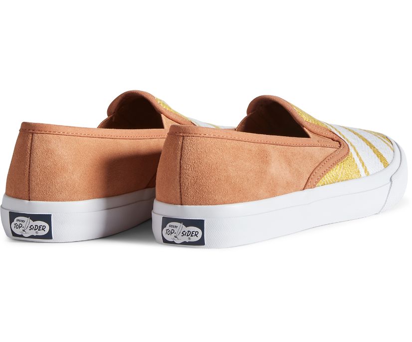 Zapatillas Sperry Cloud Linen Slip On Marrones | GBAZXL317