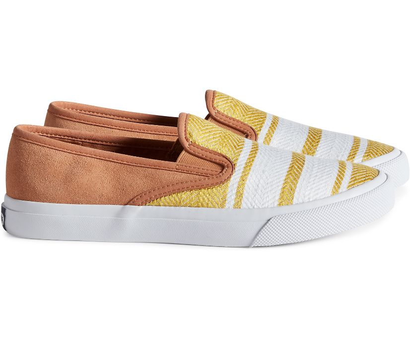 Zapatillas Sperry Cloud Linen Slip On Marrones | GBAZXL317