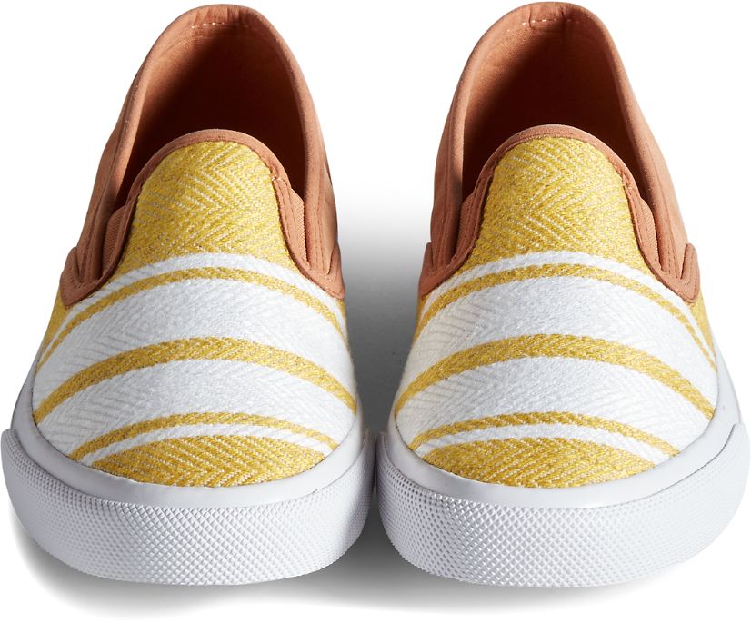 Zapatillas Sperry Cloud Linen Slip On Marrones | QEPBTL945