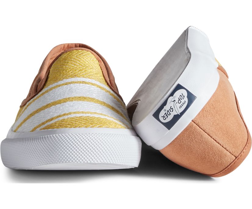 Zapatillas Sperry Cloud Linen Slip On Marrones | QEPBTL945